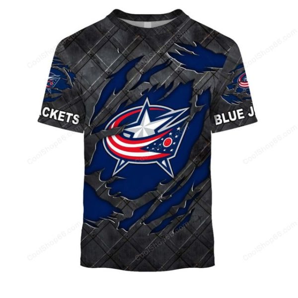 Columbus Blue Jackets Black Metal Design Shirt Hoodie 2025 - Image 6
