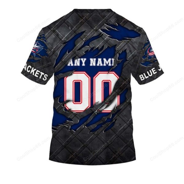 Columbus Blue Jackets Black Metal Design Shirt Hoodie 2025 - Image 7