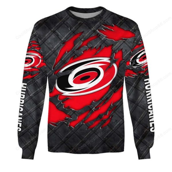 Carolina Hurricanes Black Metal Design Shirt Hoodie 2025 - Image 4
