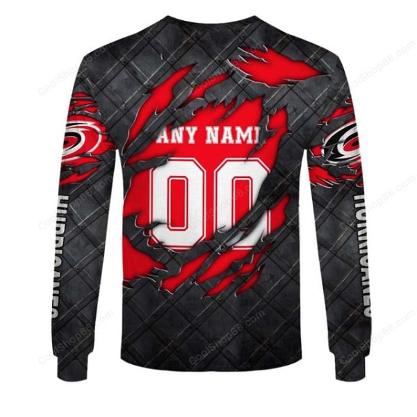 Carolina Hurricanes Black Metal Design Shirt Hoodie 2025 - Image 5