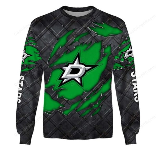 Dallas Stars Black Metal Design Shirt Hoodie 2025 - Image 4