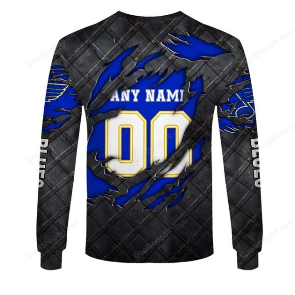 St.Louis Blues Black Metal Design Shirt Hoodie 2025 - Image 5