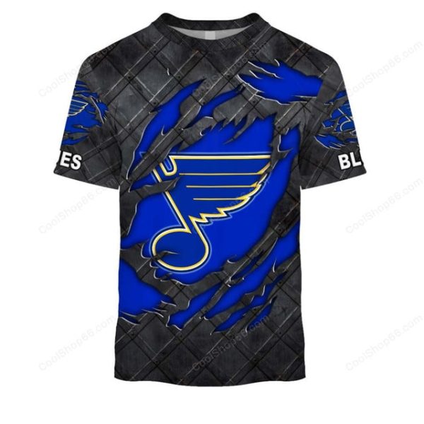 St.Louis Blues Black Metal Design Shirt Hoodie 2025 - Image 6