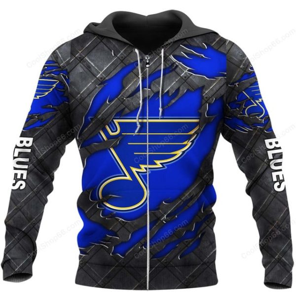 St.Louis Blues Black Metal Design Shirt Hoodie 2025 - Image 2