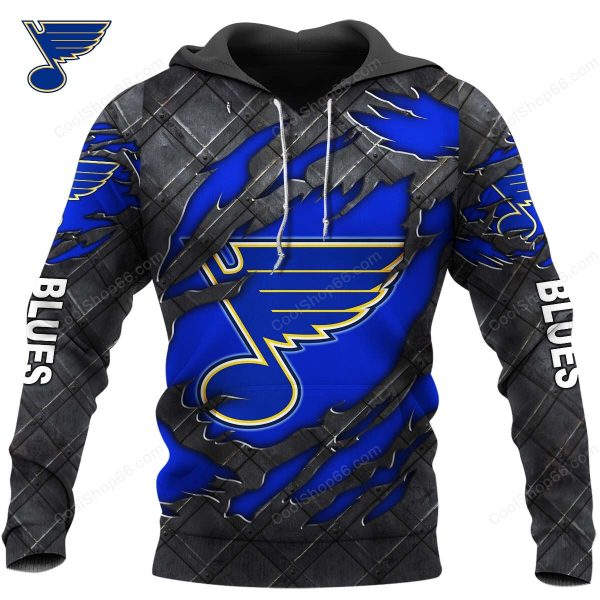 St.Louis Blues Black Metal Design Shirt Hoodie 2025