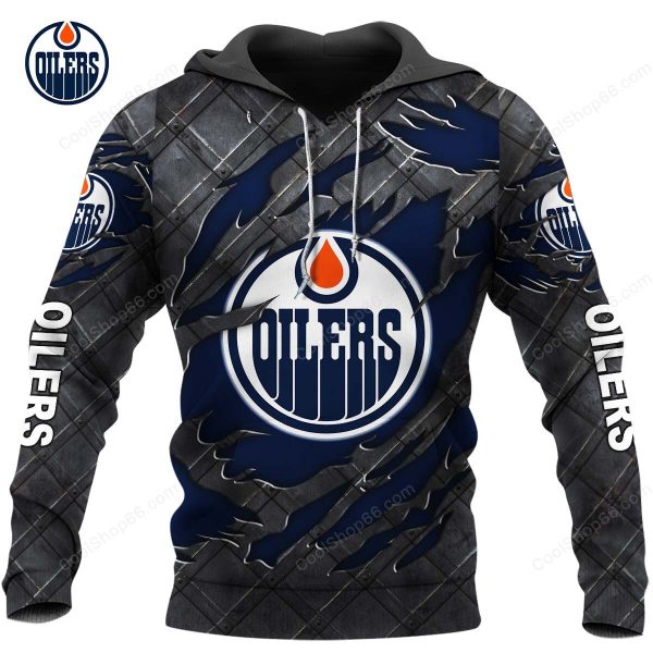 Edmonton Oilers Black Metal Design Shirt Hoodie 2025