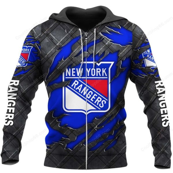 New York Rangers Black Metal Design Shirt Hoodie 2025 - Image 2