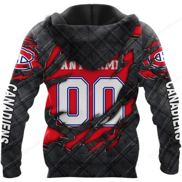 Montreal Canadiens Black Metal Design Shirt Hoodie 2025 - Image 3