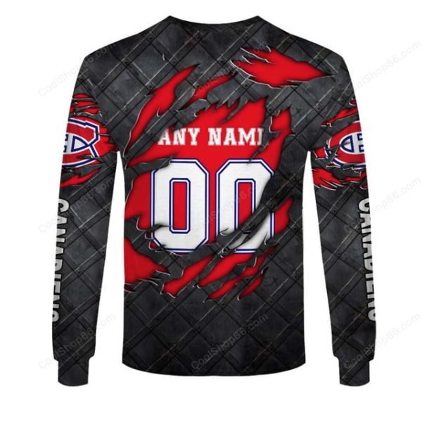 Montreal Canadiens Black Metal Design Shirt Hoodie 2025 - Image 5