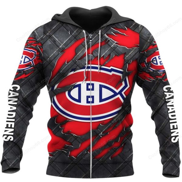 Montreal Canadiens Black Metal Design Shirt Hoodie 2025 - Image 2