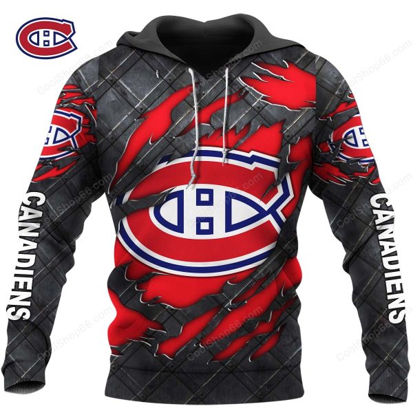 Montreal Canadiens Black Metal Design Shirt Hoodie 2025
