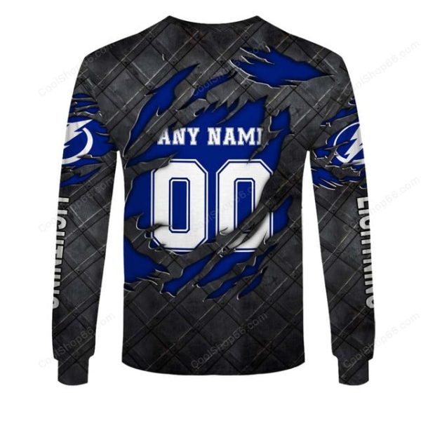 Tampa Bay Lightning Black Metal Design Shirt Hoodie 2025 - Image 5