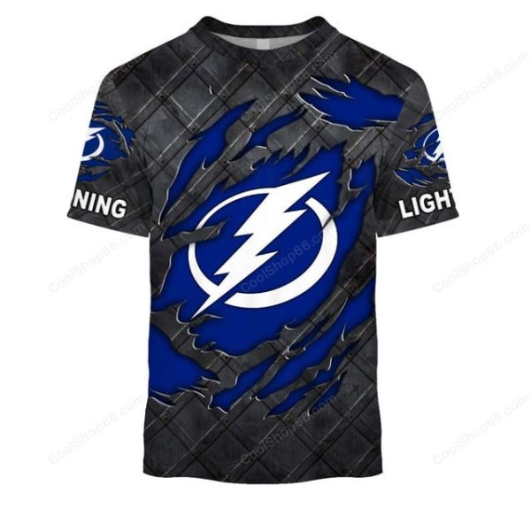 Tampa Bay Lightning Black Metal Design Shirt Hoodie 2025 - Image 6
