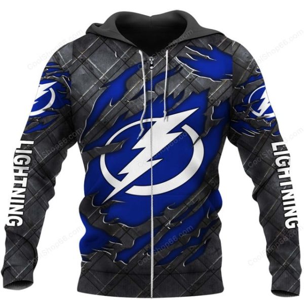 Tampa Bay Lightning Black Metal Design Shirt Hoodie 2025 - Image 2