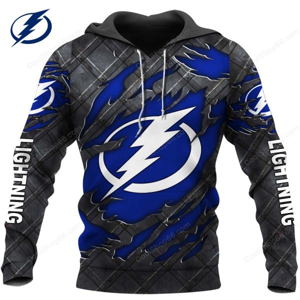 Tampa Bay Lightning Black Metal Design Shirt Hoodie 2025