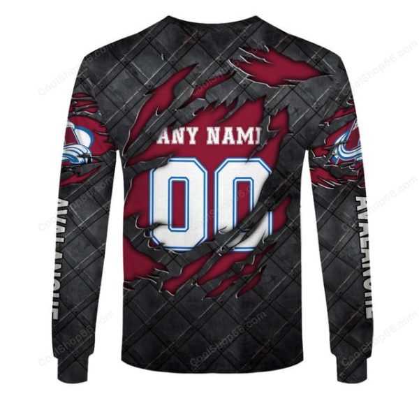Colorado Avalanche Black Metal Design Shirt Hoodie 2025 - Image 5