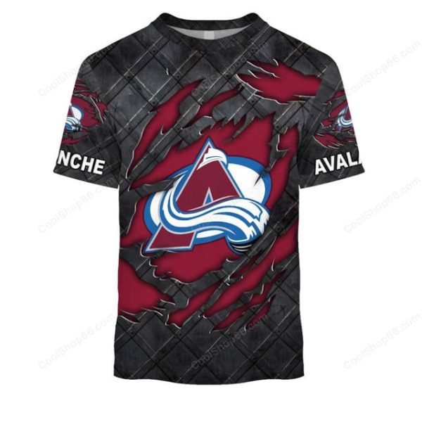Colorado Avalanche Black Metal Design Shirt Hoodie 2025 - Image 6