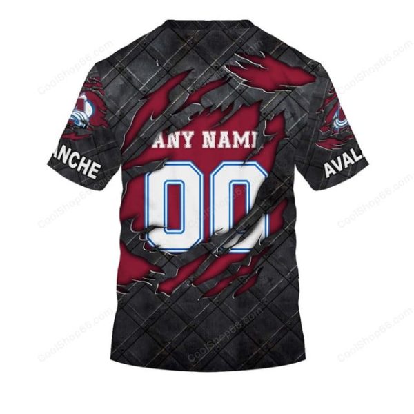 Colorado Avalanche Black Metal Design Shirt Hoodie 2025 - Image 7