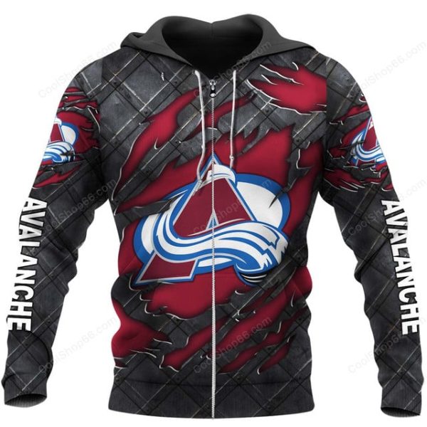 Colorado Avalanche Black Metal Design Shirt Hoodie 2025 - Image 2