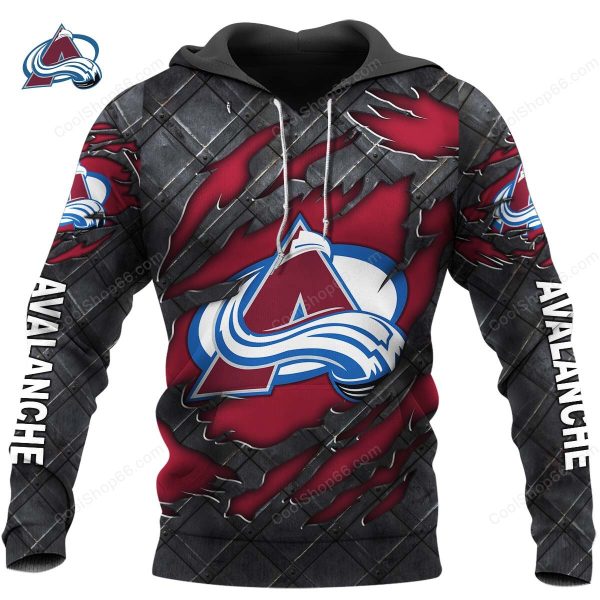 Colorado Avalanche Black Metal Design Shirt Hoodie 2025