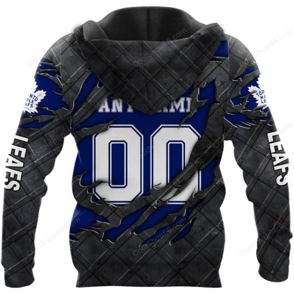 Toronto Maple Leafs Black Metal Design Shirt Hoodie 2025 - Image 3