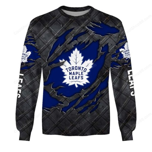 Toronto Maple Leafs Black Metal Design Shirt Hoodie 2025 - Image 4
