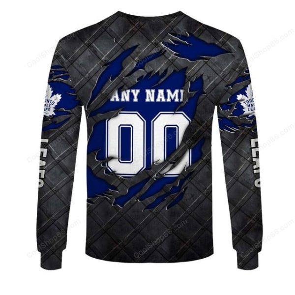 Toronto Maple Leafs Black Metal Design Shirt Hoodie 2025 - Image 5