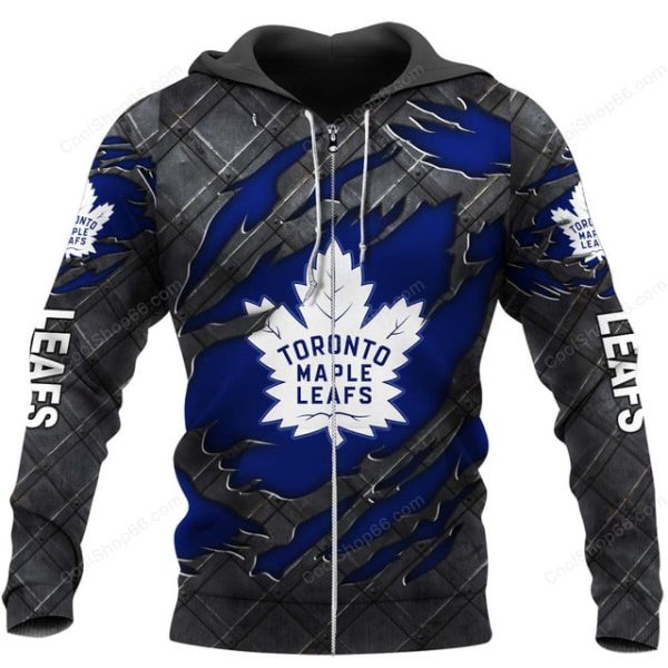 Toronto Maple Leafs Black Metal Design Shirt Hoodie 2025 - Image 2