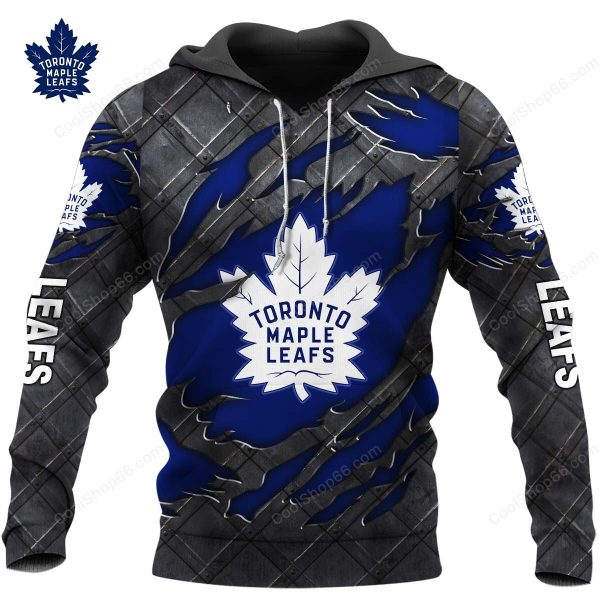 Toronto Maple Leafs Black Metal Design Shirt Hoodie 2025