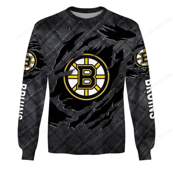 Boston Bruins Black Metal Design Shirt Hoodie 2025 - Image 4