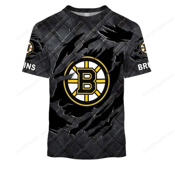 Boston Bruins Black Metal Design Shirt Hoodie 2025 - Image 6