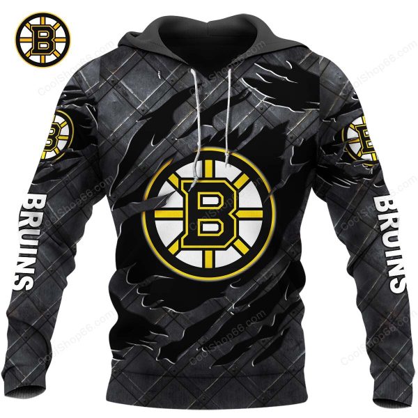 Boston Bruins Black Metal Design Shirt Hoodie 2025