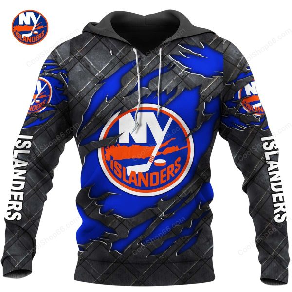 New York Islanders Black Metal Design Shirt Hoodie 2025