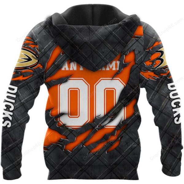 Anaheim Ducks Black Metal Design Shirt Hoodie 2025 - Image 3