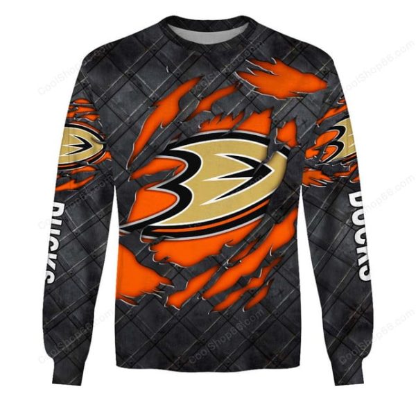 Anaheim Ducks Black Metal Design Shirt Hoodie 2025 - Image 4