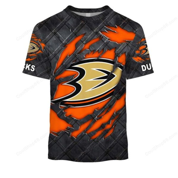 Anaheim Ducks Black Metal Design Shirt Hoodie 2025 - Image 6