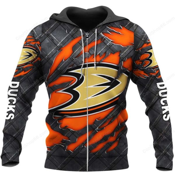 Anaheim Ducks Black Metal Design Shirt Hoodie 2025 - Image 2