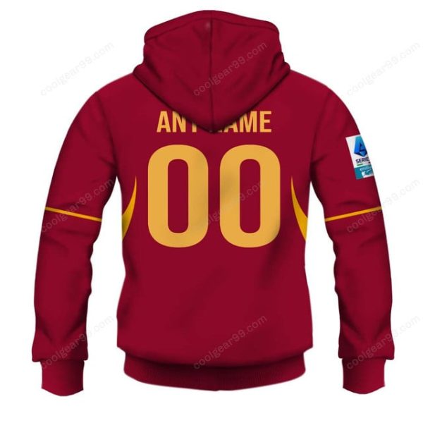 AS Roma Serie A 2526 Home Jersey Style Shirts Hoodie - Image 3