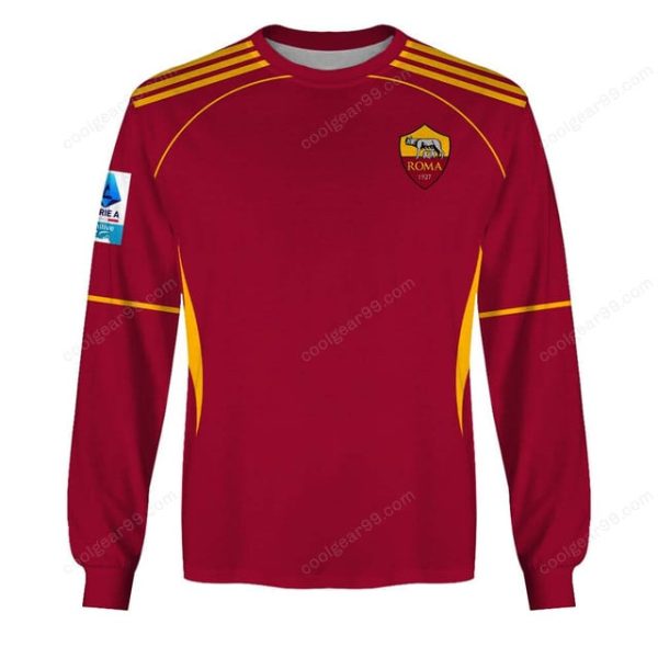 AS Roma Serie A 2526 Home Jersey Style Shirts Hoodie - Image 4