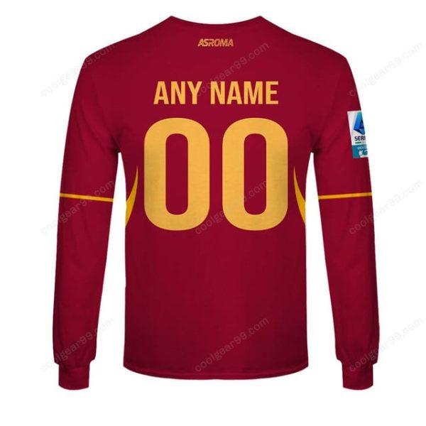 AS Roma Serie A 2526 Home Jersey Style Shirts Hoodie - Image 5