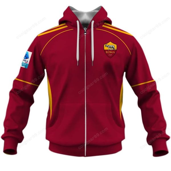 AS Roma Serie A 2526 Home Jersey Style Shirts Hoodie - Image 2