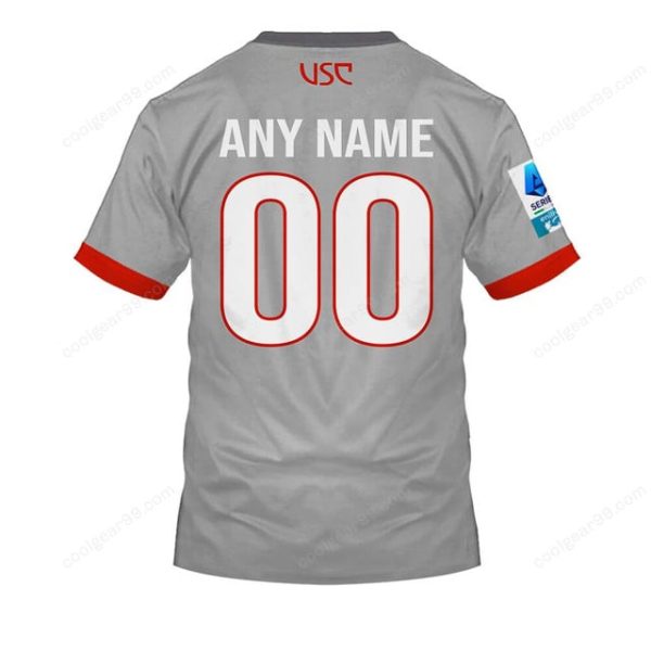 US Cremonese Serie A 2526 Home Jersey Style Shirts T-Shirts - Image 2