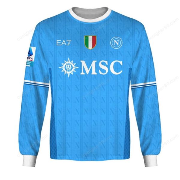 SSC Napoli  Serie A 2526 Home Jersey Style Hoodie - Image 4