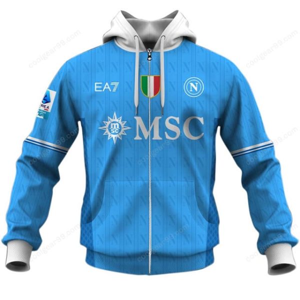 SSC Napoli  Serie A 2526 Home Jersey Style Hoodie - Image 2