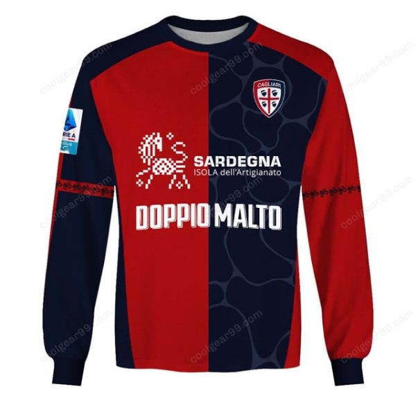 Cagliari Calcio Serie A 2526 Home Jersey Style Shirts T-Shirts - Image 6