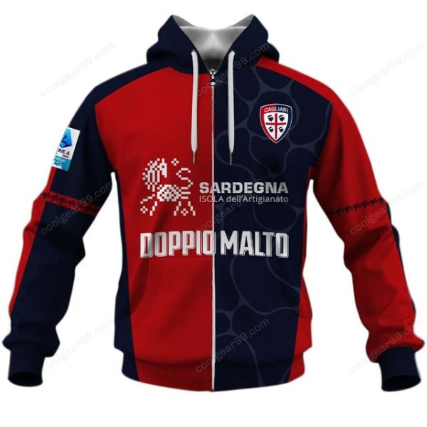 Cagliari Calcio Serie A 2526 Home Jersey Style Shirts T-Shirts - Image 3
