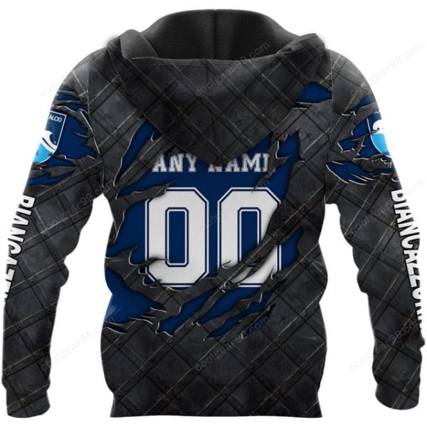 Delfino Pescara 1936 Black Metal Design Shirt Hoodie - Image 3