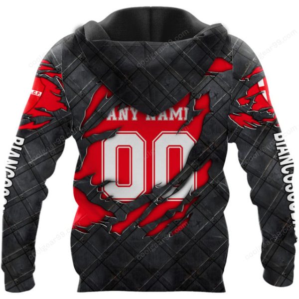 Calcio Padova Black Metal Design Shirt Hoodie - Image 3