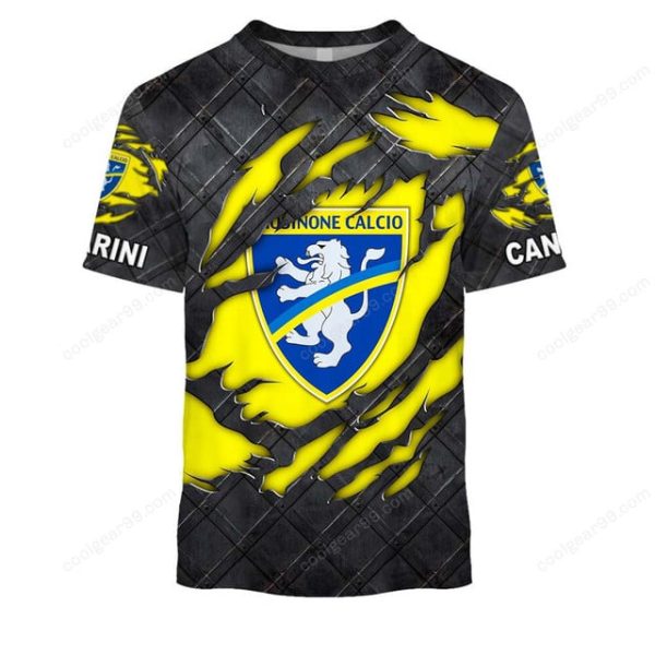 Frosinone Calcio Black Metal Design Shirt Hoodie - Image 6