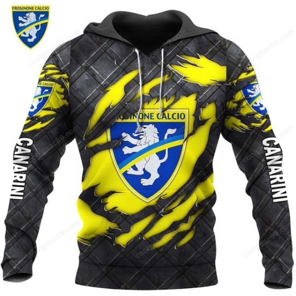 Frosinone Calcio Black Metal Design Shirt Hoodie